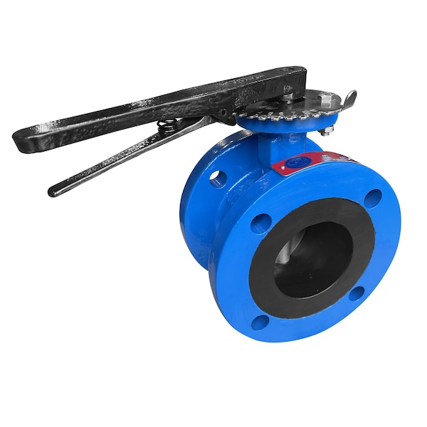 Valve Solutions Inc (Vsi) 6" Butterfly Valve, Flanged, Resilient Seated, with lever operator